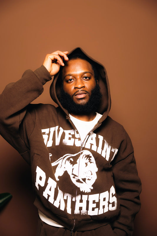 Waffle Knit Zip Up ‎Hoodie